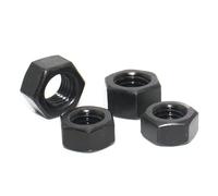 Écrous hexagonaux en acier au carbone oxydé noir (1/2/3/5/10/20/50 pièces)(M10 (5pcs))