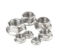 Écrous hexagonaux en acier inoxydable 304, 1/2/5/10/20/50 pièces, écrous crantés à verrouillage rotatif(M6 X 20pcs)