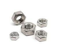 Écrous hexagonaux en acier inoxydable 304 A2-70, lot de 10/25/50/100 pièces, M1,6, M2, M2,5, M3, M4, M5, M6, M8(50PCs M2.5)