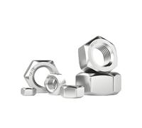 Écrous hexagonaux en acier inoxydable 304 SS, filetage métrique, 1 à 100 pièces, M1, M2, M3, M4, M5, M6, M8, M10-M48(M1 (100Pcs))