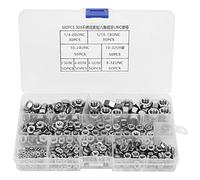 Écrous Hexagonaux en Acier Inoxydable 360pcs, Filetage Grossier Américain UNC, Coffret de Rangement - Haute Résistance, Large Gamme de Tailles, Usage Polyvalent