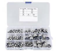 Écrous Hexagonaux En Acier Inoxydable M3 M4 M5 M6 M8 M10 M12, Kit D'assortiment De Vis Avec Attaches De Boîte En Plastique De Haute Qualité 175 Pièces/Lot