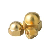 Écrous Hexagonaux En Laiton M3 M4 M5 M6 M8 M10 M12 M14 M16, Bouchon À Vis Décoratif, Capuchon Dôme, Écrou Demi-rond Caoutchouc, 5/10/50 Pièces(10pcs,M12)