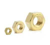Écrous hexagonaux en laiton massif, 1 à 100 pièces, for M1,4, 6, M2, 5, M3, M4, M5, M6, M8, M10, M12, M14, M16, M18, M20(M8 (10PCS))