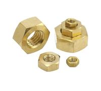 Écrous hexagonaux en laiton massif, 1 à 100 pièces, for vis M1.4, M1.6, M2, M2.5, M3, M4, M5, M6, M8, M10, M12, M14, M16, M18, M20(M2 (100PCS))