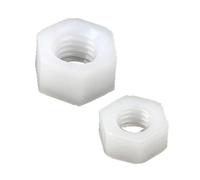 Écrous hexagonaux en nylon et plastique blanc ou noir, 5/10/20/50 pièces(White Color,M18 (5pcs))