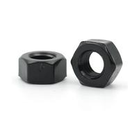 Écrous hexagonaux en nylon et plastique blanc ou noir, 5 à 50 pièces, M2, M2.5, M3, M4, M5, M6, M8, M10, M12, M14, M16, M18, M20, DIN934(Black Color,M2.5 x100pcs)