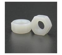 Écrous hexagonaux en nylon et plastique blanc ou noir, 5 à 50 pièces, M2, M2.5, M3, M4, M5, M6, M8, M10, M12, M14, M16, M18, M20, DIN934(White Color,M10 x10pcs)