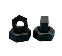 Écrous hexagonaux en nylon, isolants en plastique, noir et blanc, 25/50/100 pièces, M2, M2.5, M3, M4, M5, M6, M8, M10, M12(Black,50pcs M4)