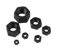 Écrous hexagonaux en Nylon M2 M2.5 M3 M4 M5 M6 M8 M10, écrous hexagonaux en plastique noir et blanc for boulons à vis, 20/50 pièces(Schwarz,M4 50pcs)