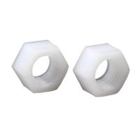 Écrous hexagonaux en Nylon noir et blanc, écrous isolants en plastique M2-M12 for imprimante 3D électronique(White,M12 x 10pcs)