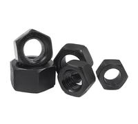 Écrous hexagonaux Filetage fin main gauche noir 10.9 écrous hexagonaux en acier M8-M42 DIN934 122 pièces(M20-1.5 2pcs)
