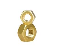 Écrous hexagonaux filetés métriques en laiton, 1 à 100 pièces, for boulons et vis M1.4 M1.6 M2 M2.5 M3 M4 M5 M6 M8 M10 M12 M14 M16 M20(M14 (2Pcs))