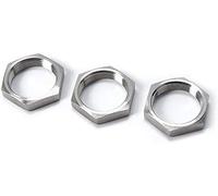 Écrous hexagonaux fins, demi-écrous de blocage, raccord de tuyau à écrou hexagonal, pas M14 1 mm/1,5 mm, métrique femelle, acier inoxydable 304, 10 pièces(M14x1.5mm(S17 H4))