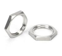 Écrous hexagonaux fins, demi-écrous de blocage, raccord de tuyau hexagonal en acier inoxydable 304, écrou de blocage fin avec fixation femelle for plomberie, 20 pièces(20pcs,G1/2)