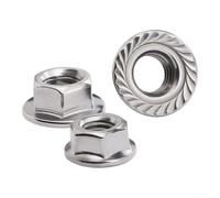 Écrous Hexagonaux Flange M5 304 Anti-Corrosion 100pcs Écrous | Acier 304, finition noire, résistance rouille, montage pour facile, usage intérieur extérieur(M Four-304-100pcs)