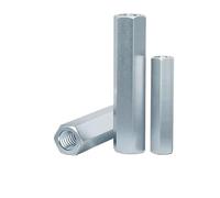 Écrous hexagonaux longs, 3 pièces, écrous hexagonaux for tiges d'accouplement, acier galvanisé, filetage long M16, longueur 30 mm-60 mm(M16x22x40mm)