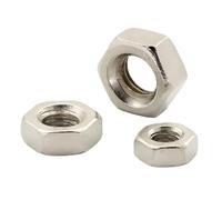 Écrous hexagonaux M1.2-M12, nickelés, en acier au carbone noir, autobloquants(Nickel Plated,M1.6-100pcs)