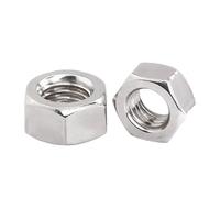 Écrous hexagonaux M1 M1.2 M1.4 M1.6 M2 M2.5 M3 M3.5 M4 M5 M6 M8 M10 M12-M27 M30 M33 Écrou hexagonal en acier inoxydable 304 DIN934(M2 (100pcs))