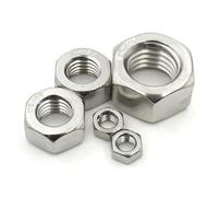 Écrous hexagonaux métriques en acier inoxydable 304, 1 à 25 pièces, M1, M1.2, M1.4, M1.6, M2, M2.5, M3, M3.5, M4, M5, M6, M8, M10-M36(M14 x 5pcs)
