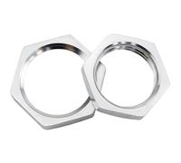 Écrous hexagonaux minces, demi-écrous de blocage, filetage interne en acier inoxydable 304, écrous hexagonaux minces de blocage, argent(M16x1 (5Pcs))