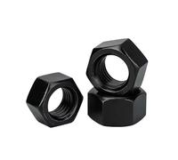 Écrous hexagonaux pas fin gauche acier 10.9 noir M8-M42 pour fixation industrielle (M12-1.5, 10pcs)
