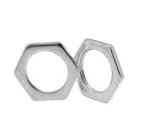 Écrous hexagonaux ultra-minces en acier au carbone zingué, à pas fin, chanfreinés sur une seule face(M30x1.5x4mm 5pcs)
