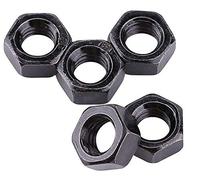 Écrous hexagonaux - Vobor 100 Pcs Din934 Acier au carbone noir zingué Filetage métrique Écrous à douille hexagonale M2 M2,5 M3 M4 M5(M4)