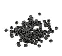 Écrous Hexagonaux, Walfront 100Pcs M3 Kit d'Assortiment d'Écrous Hexagonaux en Nylon de Verrouillage pour Boulons en Plastique (Noir)
