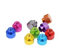 Écrous moletés aluminium 6063 colorés M3-M6 6# 1/4" fixation modding boîtier PC pièces remplacement DIY (Blue,1/4-20,50pcs)