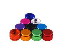 Écrous moletés, bouton de serrage, laiton, 3/5 pièces 6I-32, écrous moletés à trou borgne, alliage d'aluminium, serrage manuel, écrou moleté rond(Dark Red,3Pcs 6I 32)