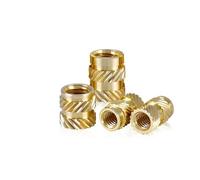 Écrous moletés, écrous en laiton M2 M3 100 pièces insérer des thermofusible encastrés moulage chauffant inserts de filetage cuivre écrou(M3x8x4.2(100pcs))