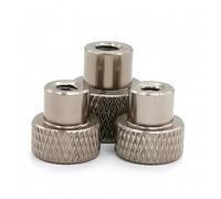 Écrous moletés en aluminium - M2 M3 M4 M5 M6 for trou borgne de verrouillage, lot de 2 à 10 pièces(Grey,M2.5 10pcs)