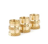 Écrous moletés en laiton, Écrou d'insertion de réglage thermique en laiton M5 for le moulage d'impression 3D avec des longueurs 4 à 20 mm(9mm)