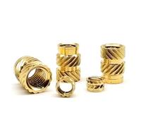 Écrous moletés en laiton et cuivre, 50 pièces, M1, M1.2, M1.4, M1.6, M1.7, M2, M2.5, M3, moulage par injection à chaud, impression 3D, filetage moleté(Length 2mm,50pcs M1.6(OD 2.5mm))