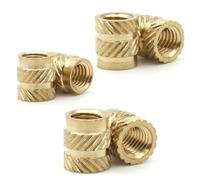 Écrous moletés en laiton for inserts thermiques, filetage M1, M1.2, M1.4, M2, M2.5, M3, M4, M5, M6, M8, 50/100 pièces(Length 3mm,M1.2x2mm (100pcs))