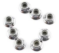 Ecrous nylstop acier epaules 4mm (8) G