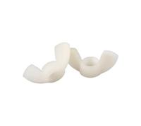 Écrous papillon Écrou à oreilles en nylon noir et blanc Écrous à oreilles en plastique(White,M8-10pcs)