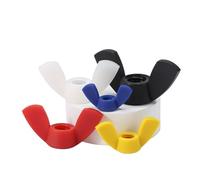 Écrous papillon en nylon M3 M4 M5 M6 M8 M10 M12 Noir/Blanc/Rouge/Bleu/Jaune Écrous papillon en plastique(Giallo,M10-5pcs)