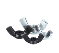 Écrous papillon for oreilles M3 M4 M5 M6 M8 M10 M12 en acier au carbone, zinc blanc/zinc noir, serrés for la main, 3/5/10/20 pièces(White Zinc,M4-20pcs)