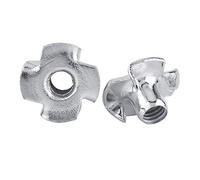 Écrous pour Bois CNC Routeur écrou en T, écrou en T à Quatre Griffes écrou à Dents en Acier au Carbone zingué écrou en T pour Meubles en T pour menuiserie (M5 (50 pièces/Paquet))