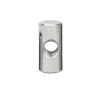 Écrous pour tonneaux Écrou de baril de meubles, M4 M5 M6 304 en acier inoxydable à trou transversal, boulons à écrou cylindrique, cheville en bois for meubles en bois, écrou long de verrouillage intég