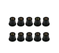 Écrous Puits En Caoutchouc Pour Moto M4 / M5 / M6 Accessoires Décoration Moto Écrou En Caoutchouc Pour Pare-brise Modifié Boulon(10pcs M6)