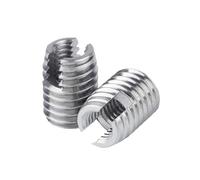 Écrous réducteurs à manchon, Inserts filetés autotaraudeurs en acier inoxydable type 302 M2 à M16, argent, paquet de 20(Silver,M16xM20x22mm)