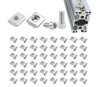 Écrous T et Vis,Accessoires pour Structure en Aluminium - Écrou Coulissant Pour Fente T | Pour Bricoleurs Mécaniciens Ingénieurs Entrepreneurs Techniciens Assemblage Meubles