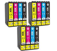 ECS 12 Cartouches d'encre Compatible pour Epson WF-2010 W WF-2510WF WF-2520NF WF-2530WF WF-2540WF WF-2630WF WF-2650DWF WF-2660DWF imprimante