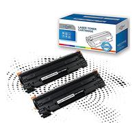 ECSC Compatibile Toner Cartuccia Sostituzione per HP Laserjet Pro M1132 MFP M1212nf M1214nfh M1217nfw P1100 P1102 P1102w P1104 P1104w CE285A CRG-725 (Nero 2-Pack)