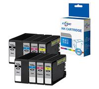 ECSC Compatible Encre Cartouche Remplacement pour Canon MAXIFY MB2050 MB2150 MB2155 MB2350 MB2750 MB2755 PGI1500XL (Noir/Cyan/Magenta/Jaune, 8-Pack)
