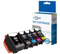 ECSC Compatible Encre Cartouche Remplacement pour Epson XP-6000, XP-6005, XP-6100, XP-6100 Series, XP-6105 202XL (Noir/Foto-Noir/Cyan/Magenta/Jaune, 5-Pack)