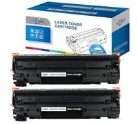 ECSC Compatible Toner Cartouche Remplacement Pour HP LaserJet P1005 P1006 P1007 P1008 P1009 Canon LBP-3250 i-SENSYS LBP-3010 3100 LaserShot LBP-3018 3108 3050 3150 3010 3100 CB435A CRG712 (BK, 2-Pack)